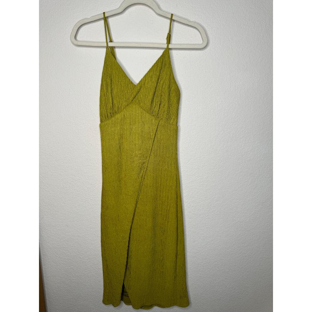 Lulus Green Faux Wrap Midi Dress - Picture 4 of 10